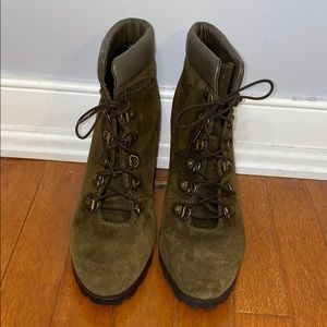 Olive Green Booties